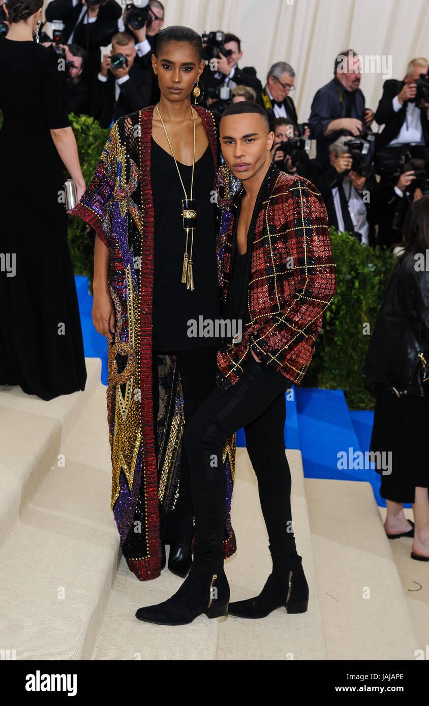 The Met Gala 2017 Arrivals Featuring Olivier Rousteing Where New