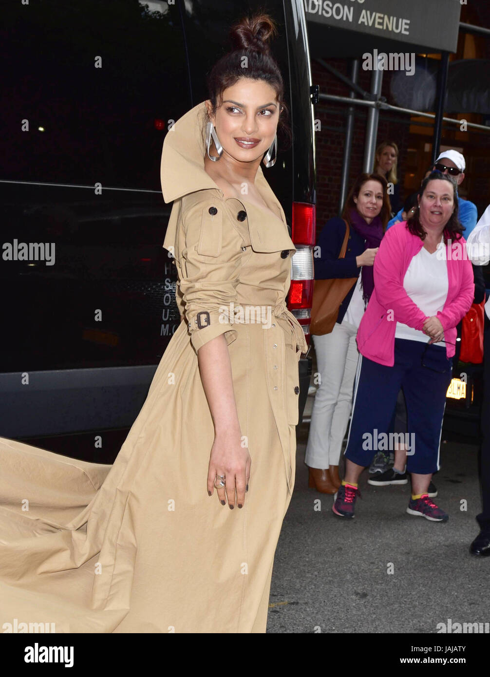 Celebrities leave the Carlyle Hotel to attend the Met Gala Featuring