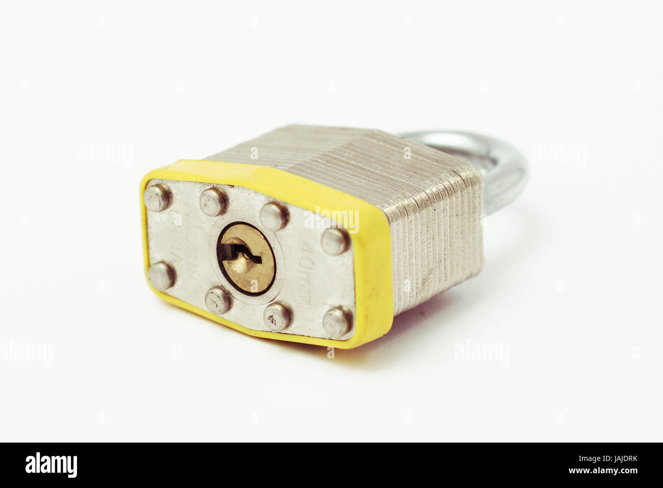Lock isolated on white background Stock Photo - Alamy