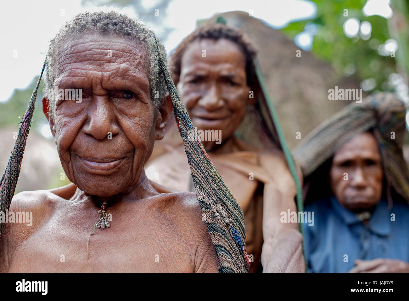 Dani Tribe in Baliem Valley, West Papua, Indonesia, Asia Stock Photo