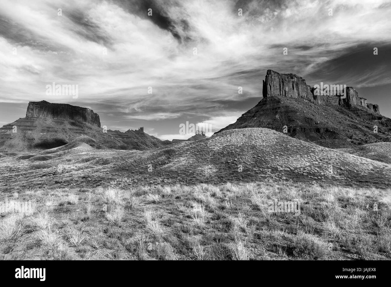 Sandstone buttes, Moab, Utah Stock Photo
