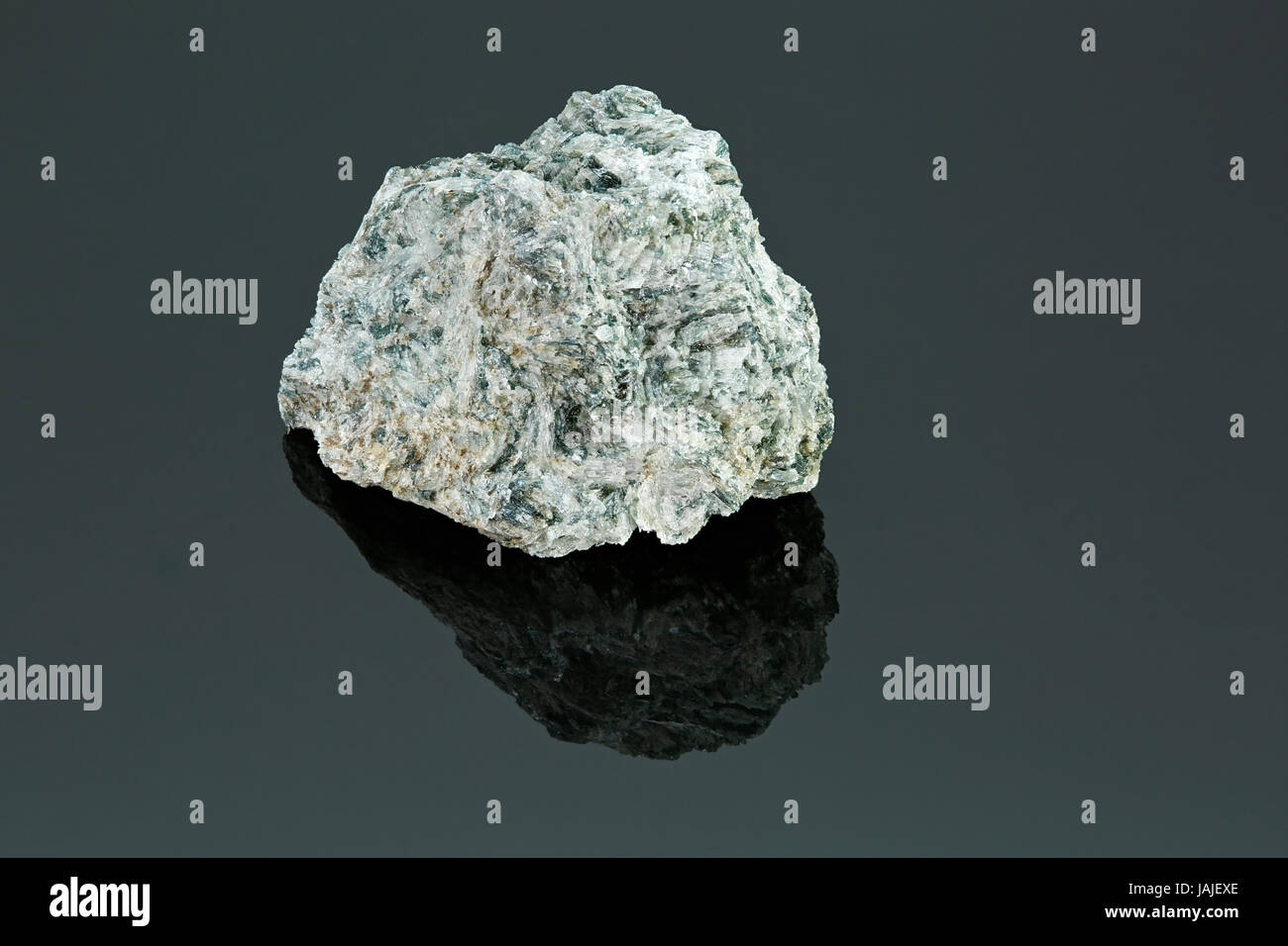 Tremolite mineral specimen, a form of asbestos. Stock Photo