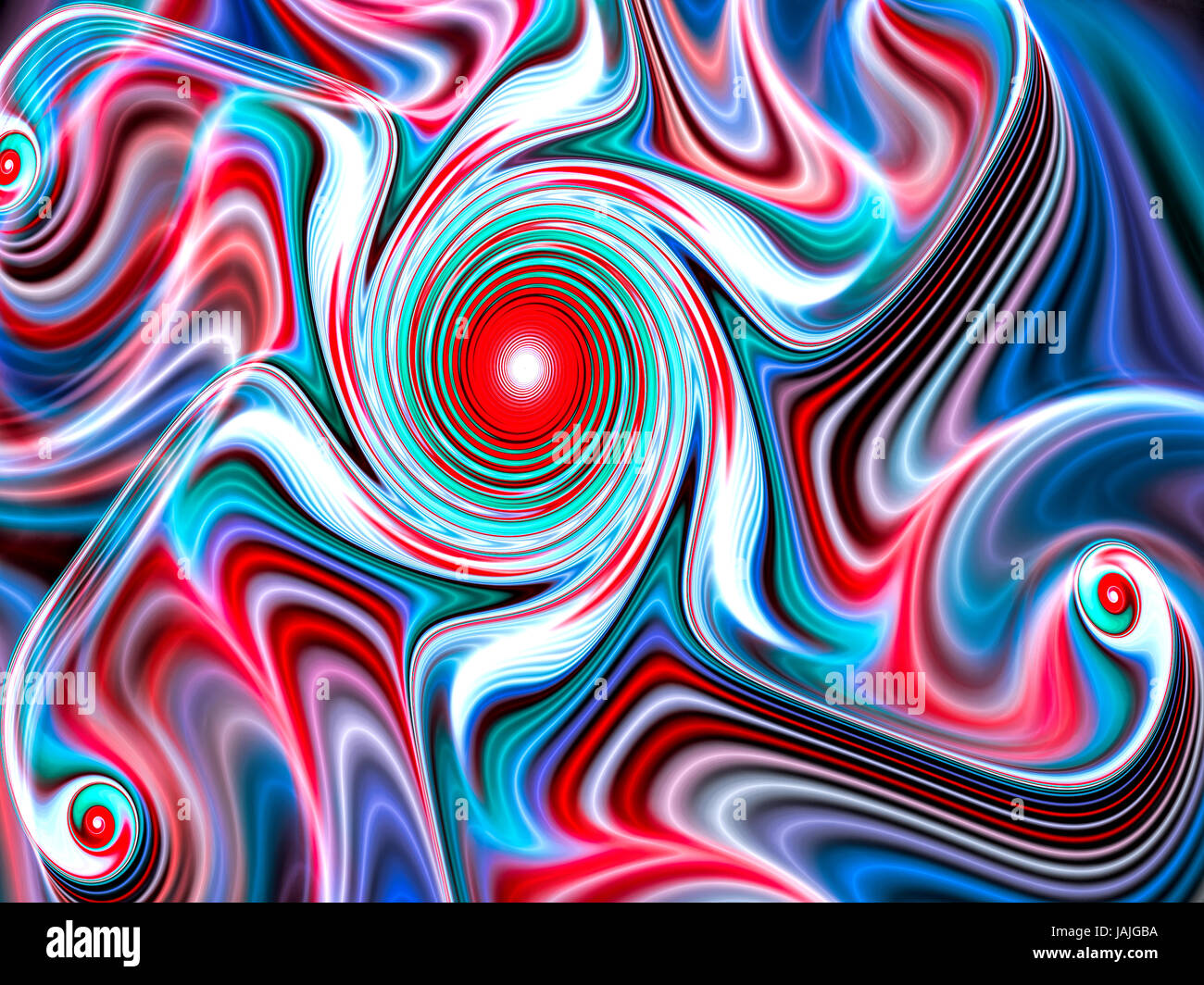 Bizarre background - abstract computer-generated image. Fractal geometry: curved, distorted waves and spirals. For backdrops, web design, covers. Stock Photo