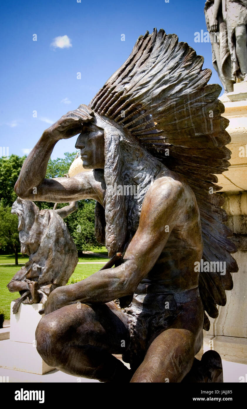 A detail from a fountain in Bushnell Park, Hartford, Connecticut, USA Stock Photo
