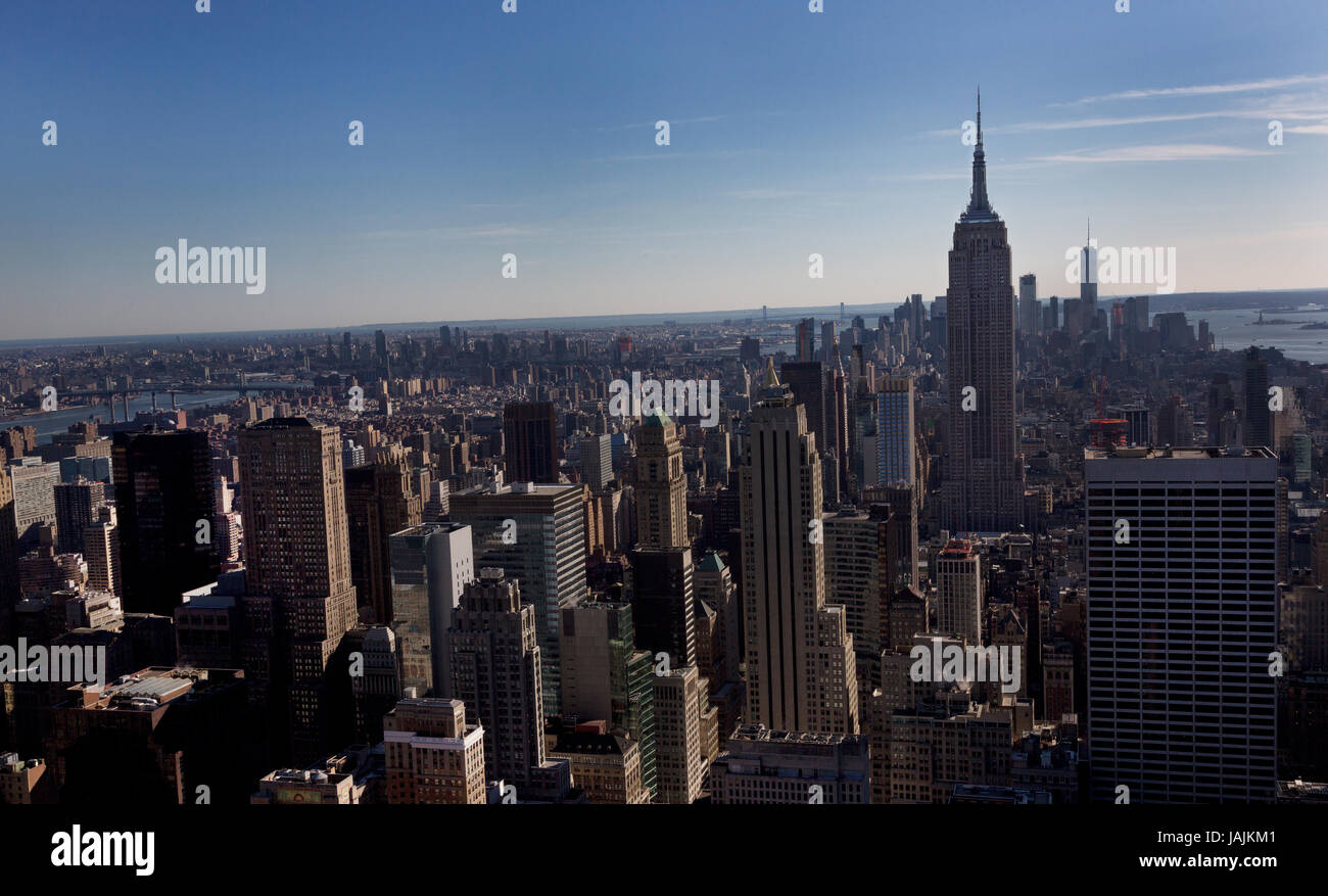 Empire State Building from the Top of the Rock, Rockefeller Center ...