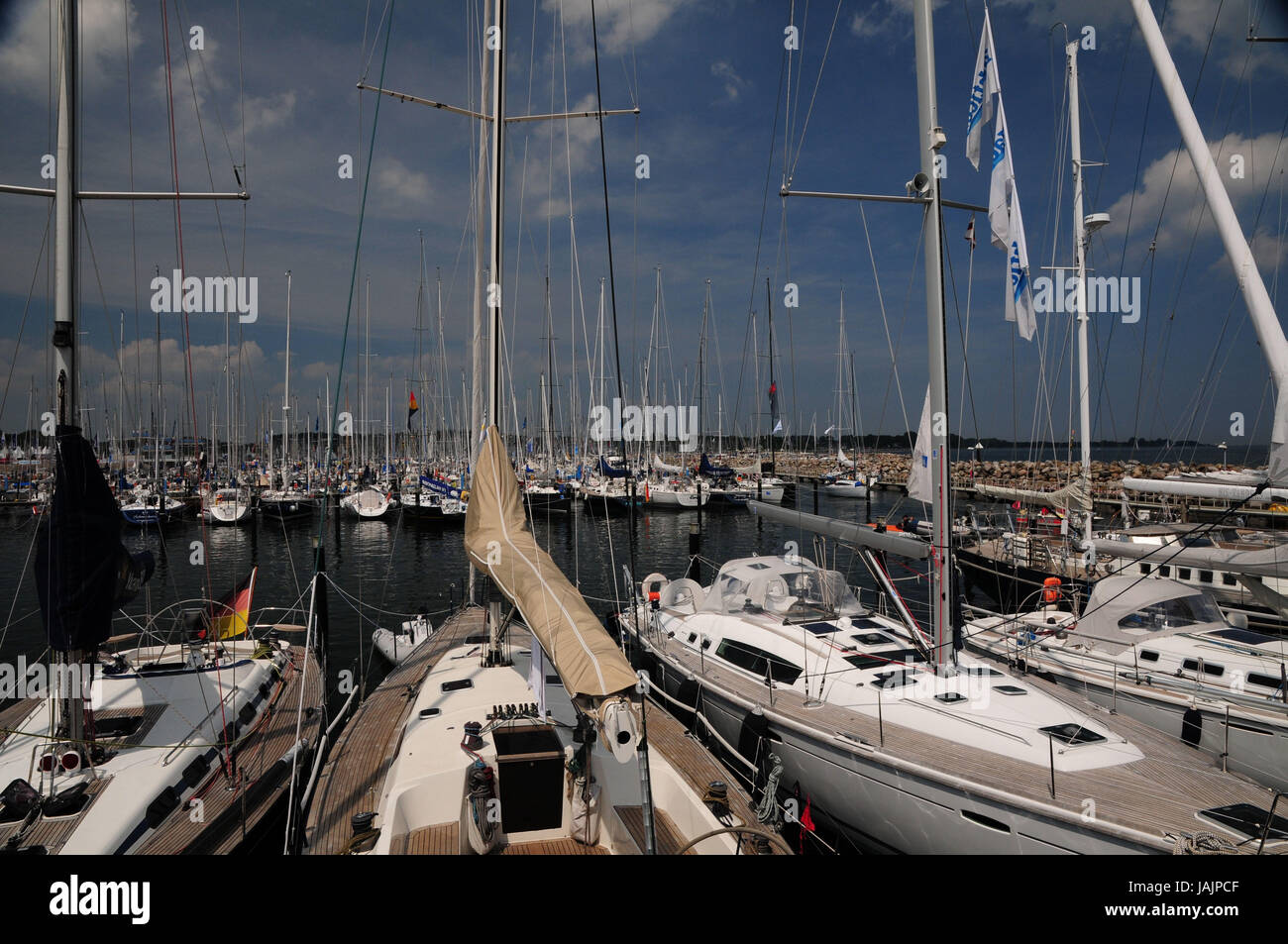 Germany,Schleswig Holstein,Kiel,Schilksee,yacht harbour,sailboats