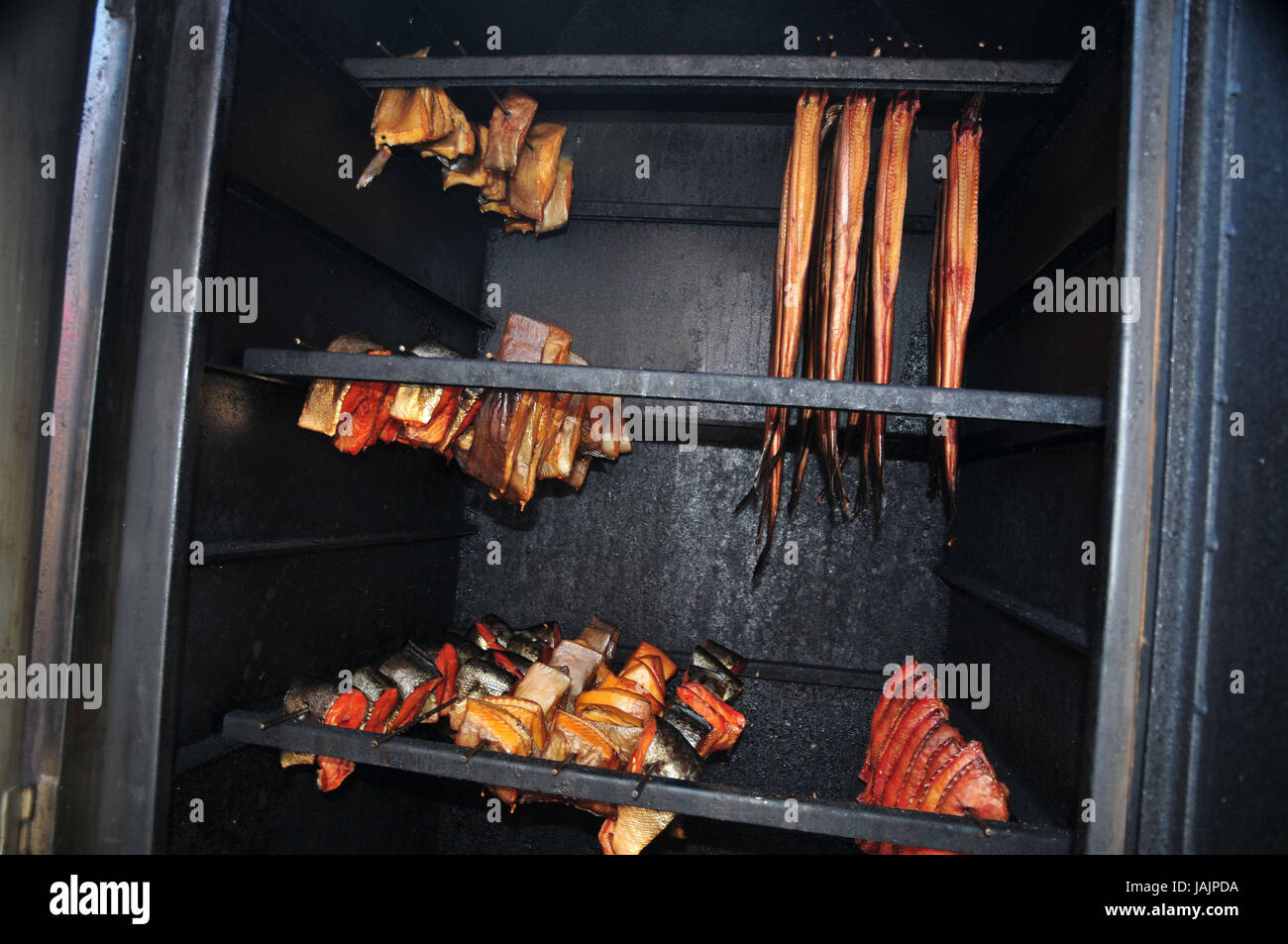 Fish economy,smoked kiln,smoked fish Stock Photo Alamy