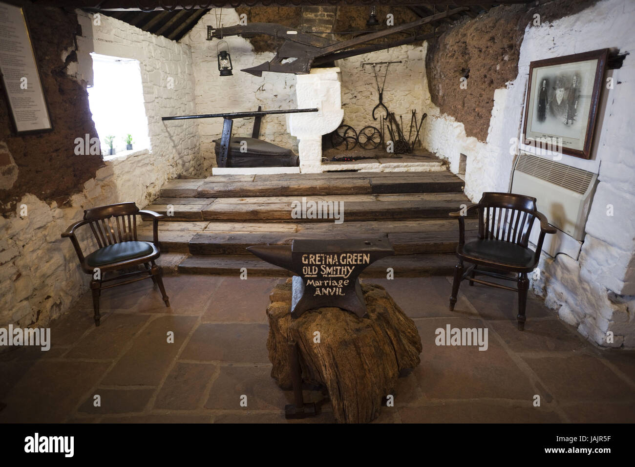 Scotland,Gretna Green,Old Blacksmith's shop,inside Stock Photo - Alamy