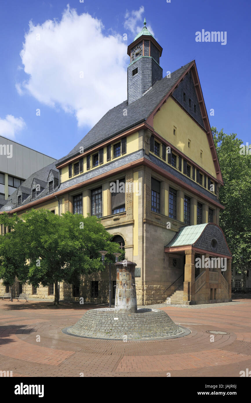 Germany,Cologne bay,cheeky,Ville,nature reserve Rhineland,formerly nature reserve Kottenforst-Ville,North Rhine-Westphalia,Johann Schmitz square,old city hall,market well, Stock Photo