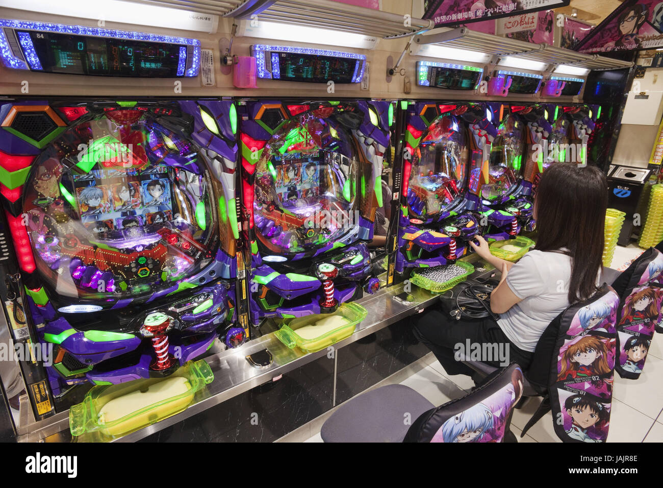Japan,Tokyo,Shinjuku area,Pachinko arcade games, Stock Photo