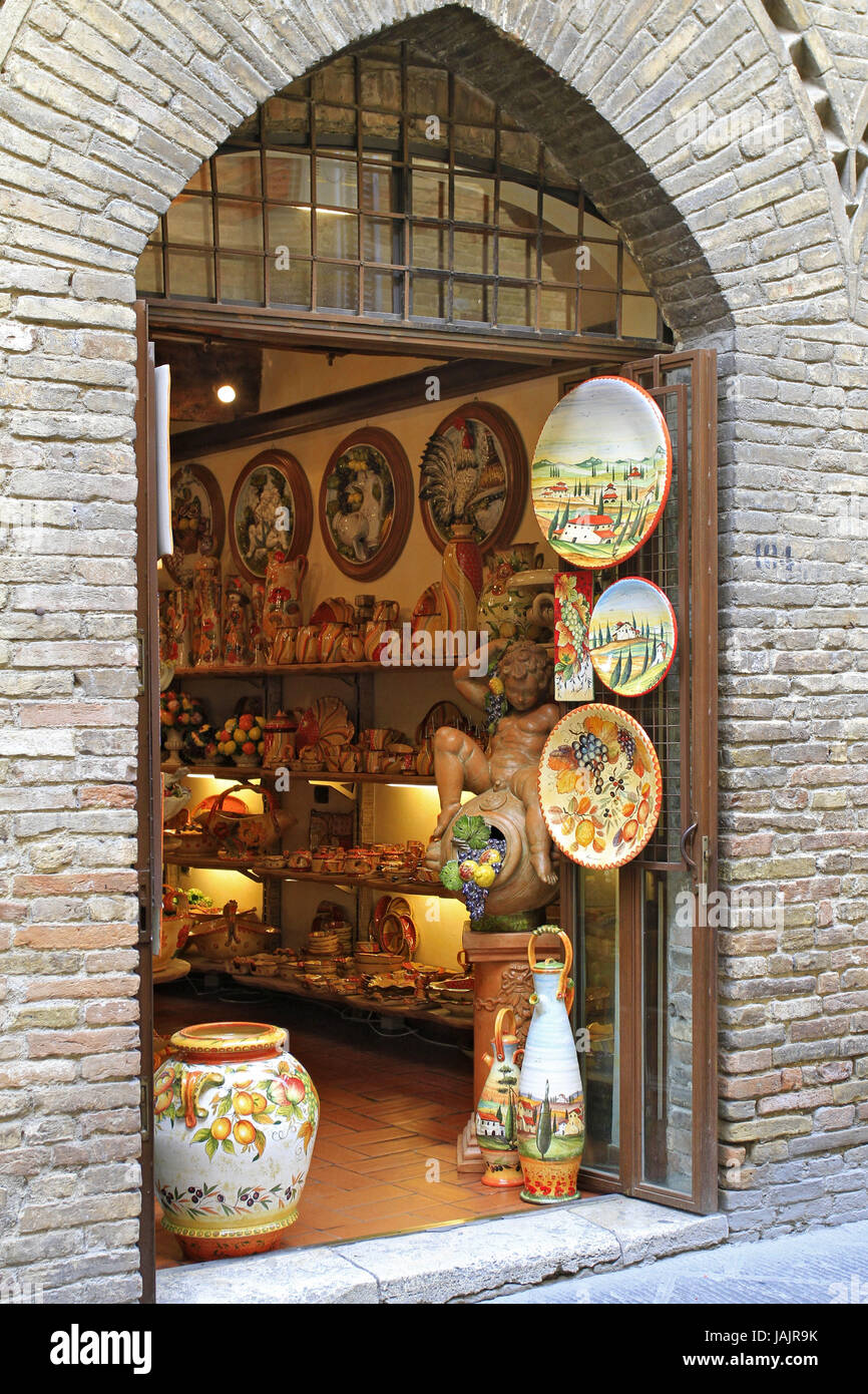 Europe,Italy,Tuscany,Old Town of San Gimignano, Stock Photo