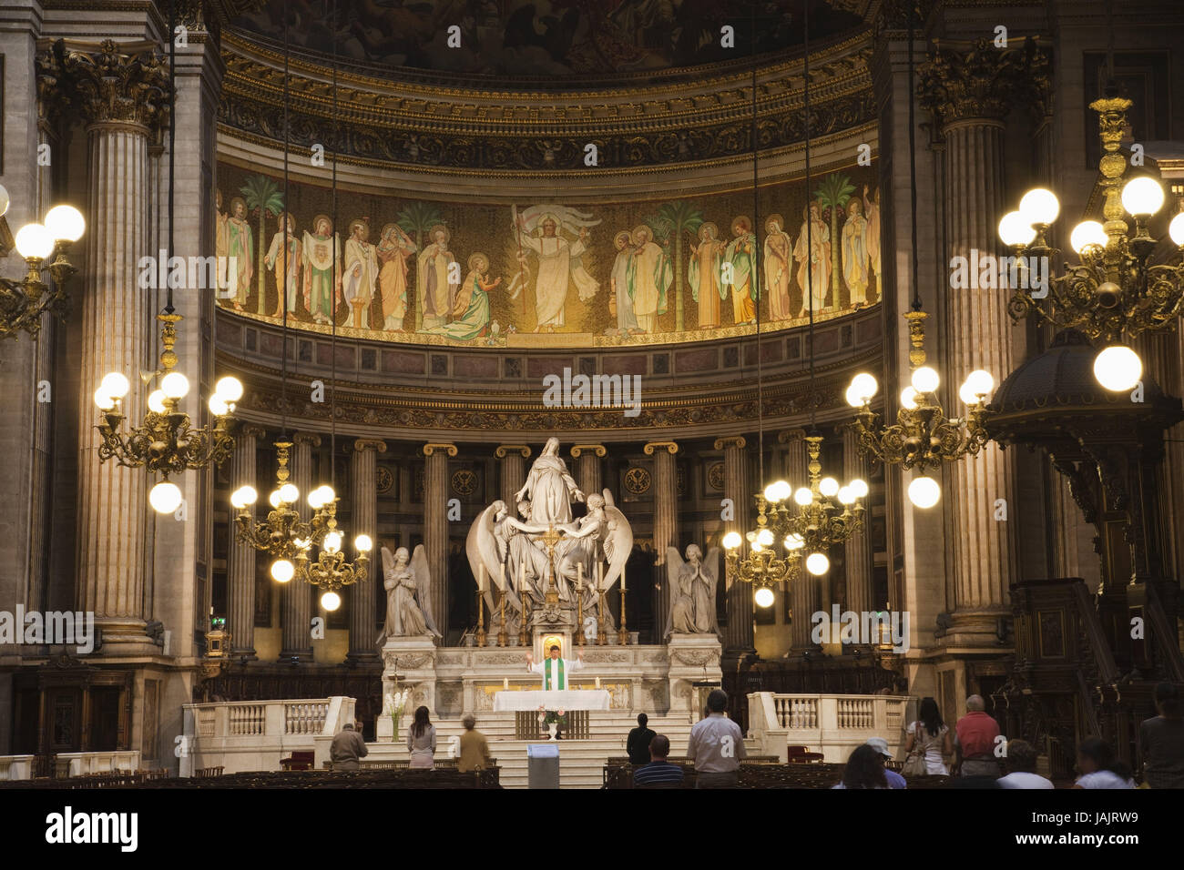 France,Paris,church 'Eglise de la Madeleine',interior shot, Stock Photo