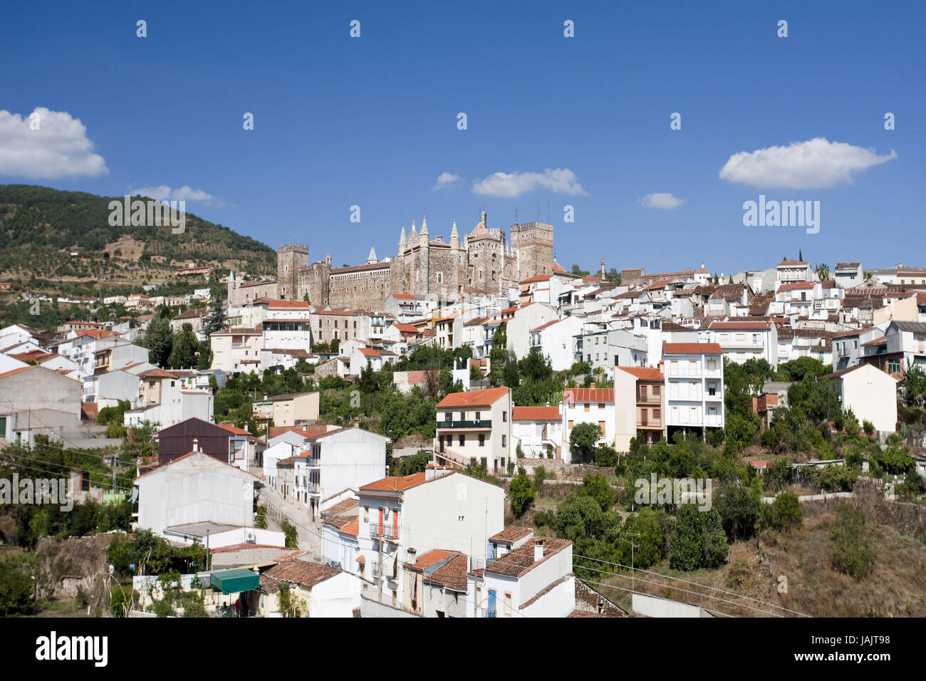 Spain,ex-diaeresis dura,Guadalupe,town view,cloister 'Real Monasterio de Nuestra Senora de Guadalupe', Stock Photo