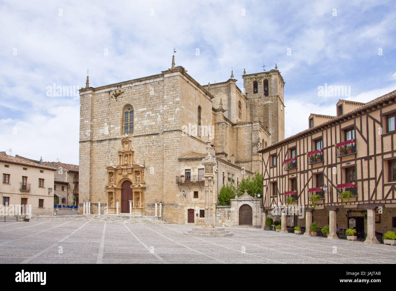Spain,Castile and León,Penaranda de Duero,church, Stock Photo
