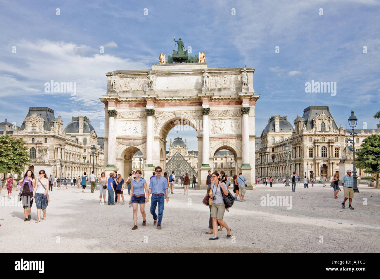 France,Paris,Arc de Triomphe you Carrousel,Louvre, Stock Photo