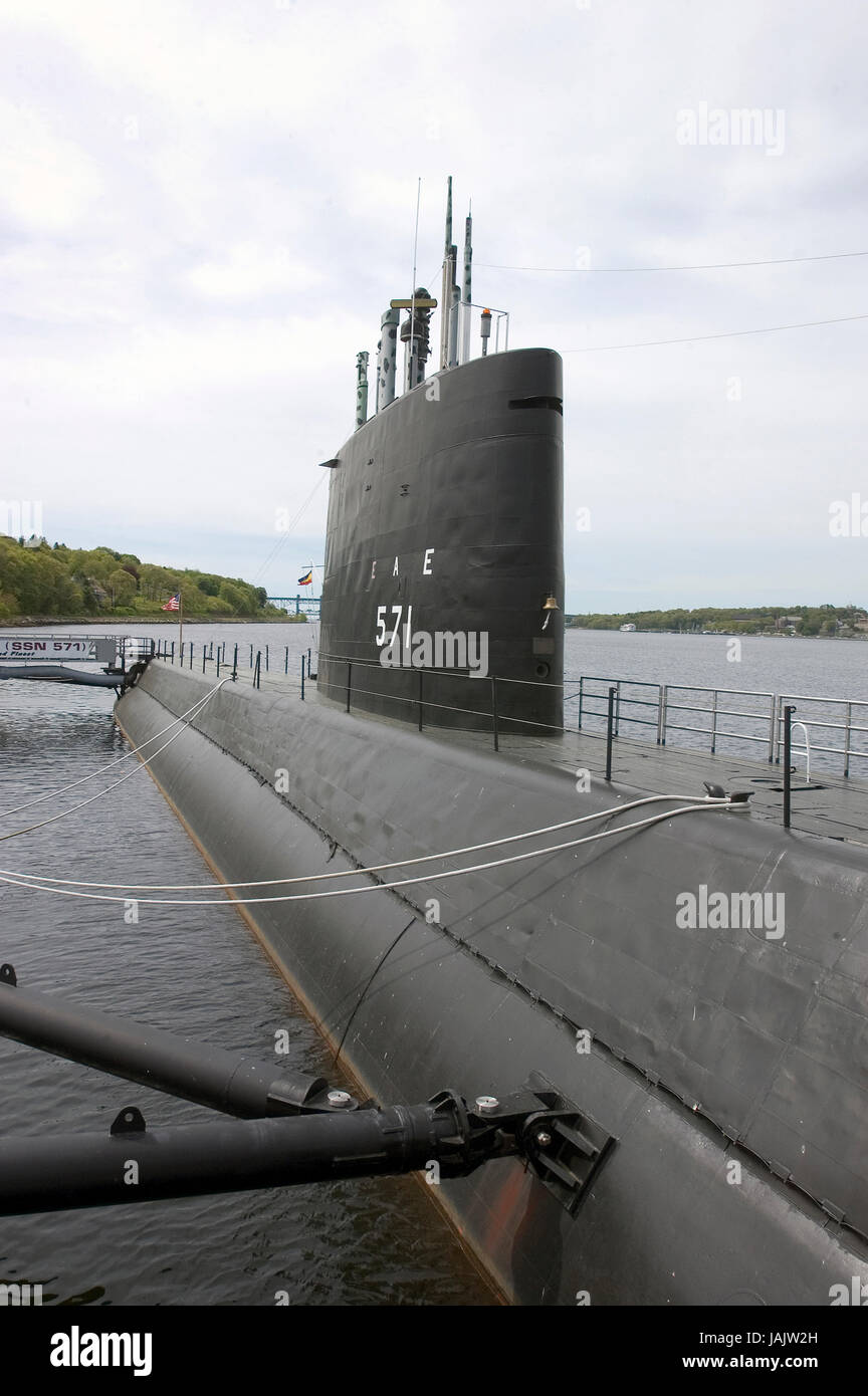 The USS Nautilus at the Navy Sub Museum in Groton, Connecticut, USA Stock Photo