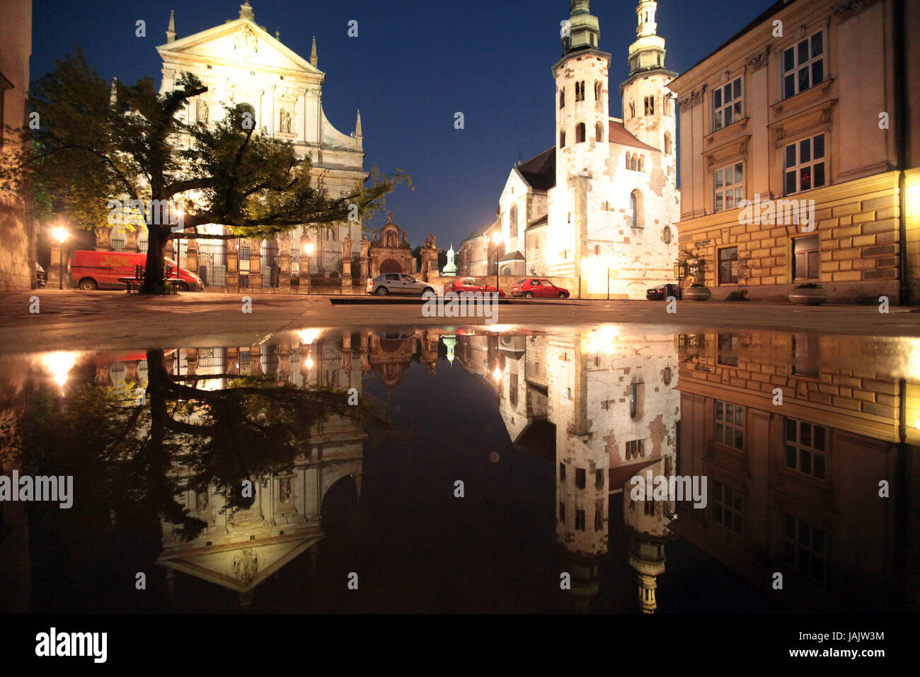 Poland,Cracow,small Pole,Old Town,everyday life,Plac Sw Marii Magdaleny,church,Peter and Paul Kirche,Andreas's church, Stock Photo
