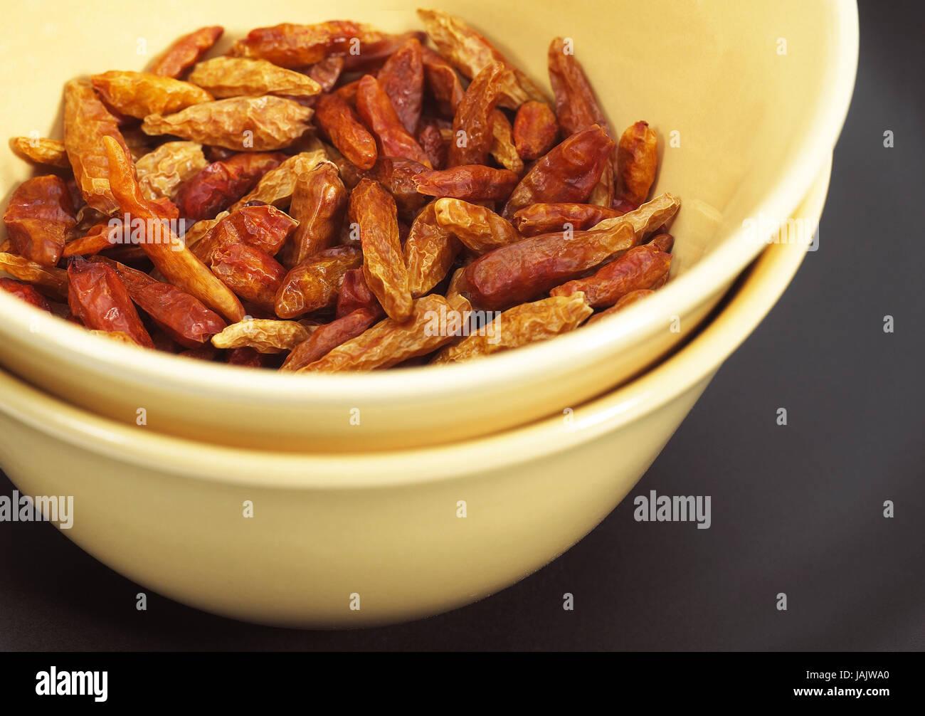 Of Vogel's pepper chilli,bowl, Stock Photo