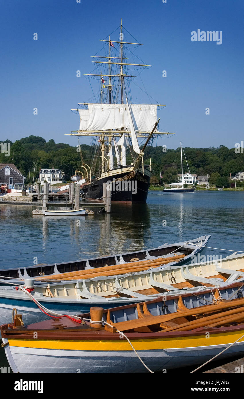 The Joseph Conrad At Its Berth At Mystic Seaport Mystic Connecticut