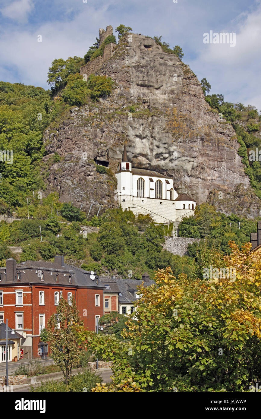 Germany,RhinelandPalatinate,IdarOberstein,castle Bosselstein,rock church,church,rock church