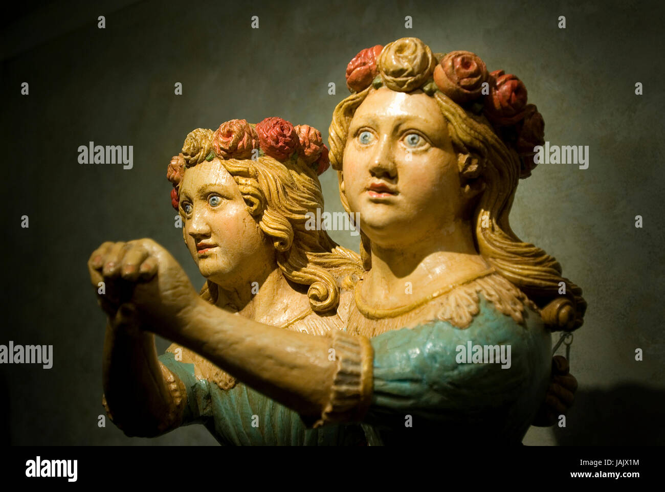 A ship's figurehead on display at Mystic Seaport, Mystic, Connecticut, USA Stock Photo