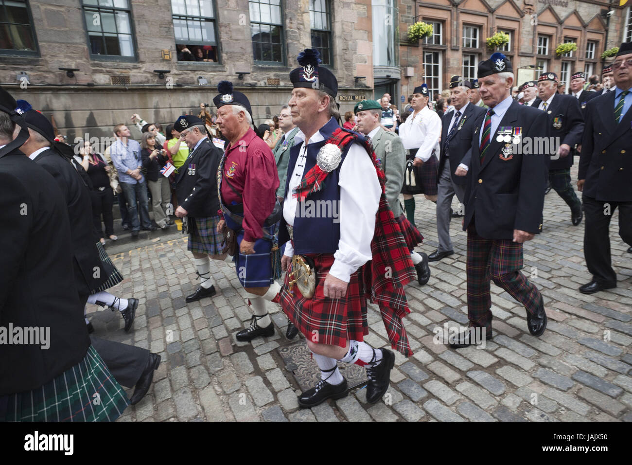 Scotland,Edinburgh,The royal Mile,military save,participant,ex-serviceman, Stock Photo