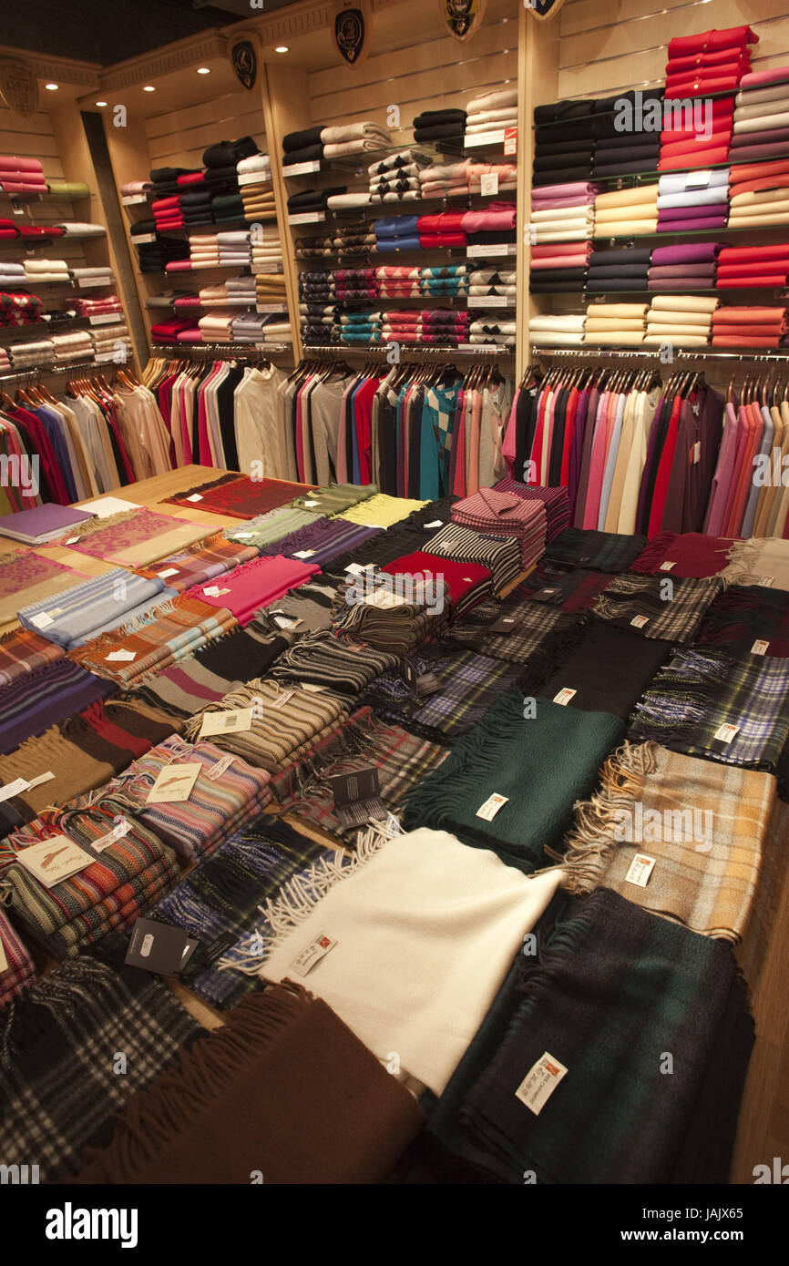 Scotland,Edinburgh,Tartan Weaving million,weaving mill,salesroom Stock