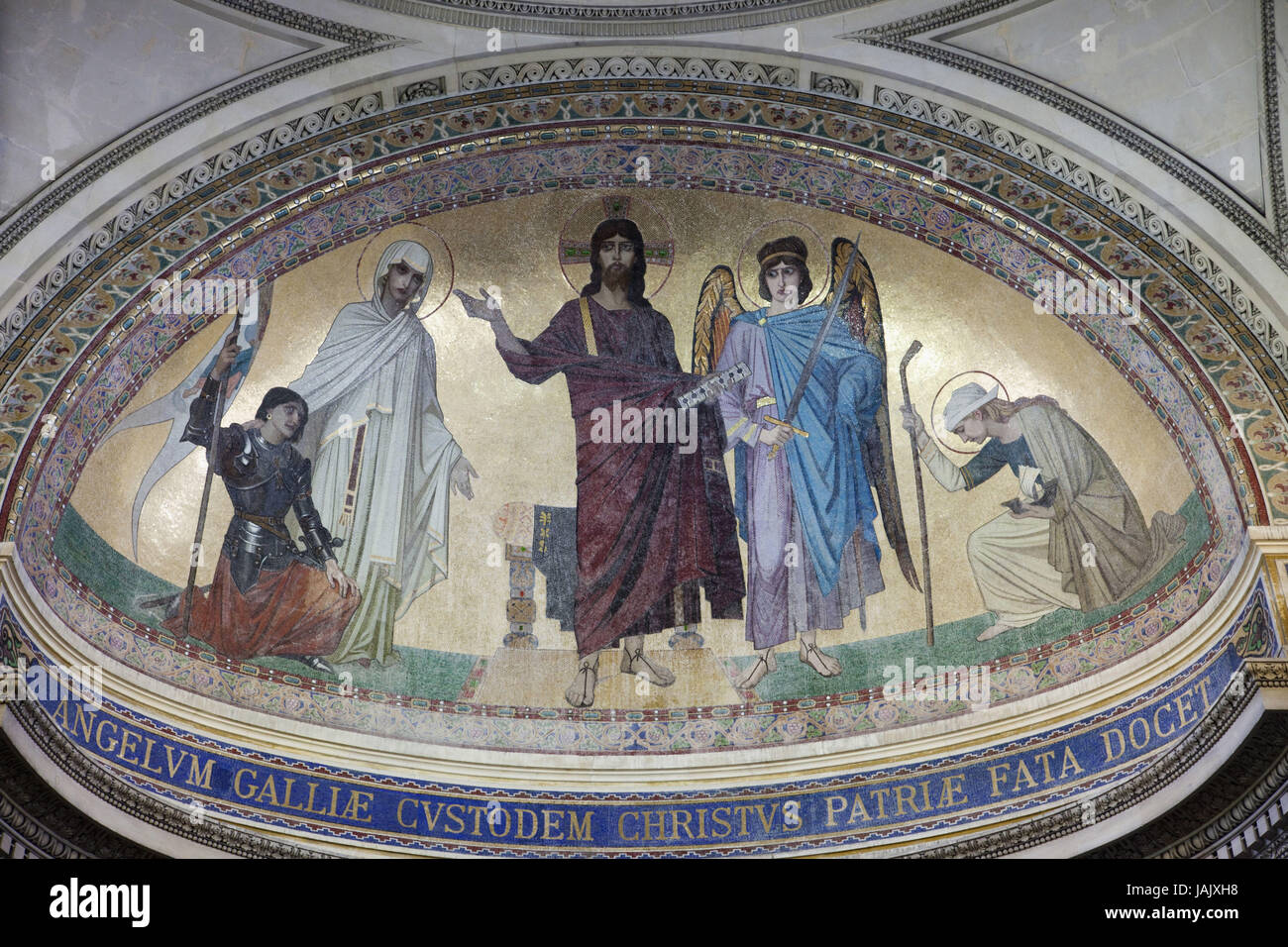 France,Paris,pantheon,wall picture,biblical scene,La Convention national,detail, Stock Photo