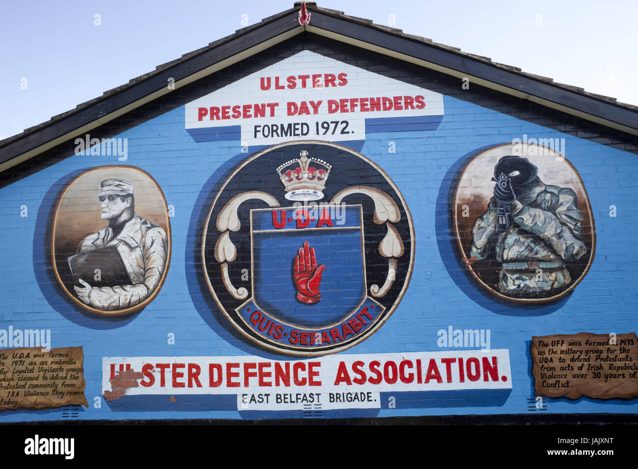 Northern Ireland,Belfast,mural painting,east Belfast, Stock Photo