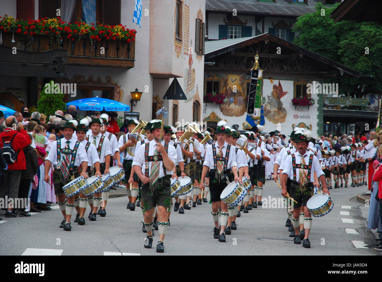 Germany,Bavaria,embankment region,festival with traditional costumes ...