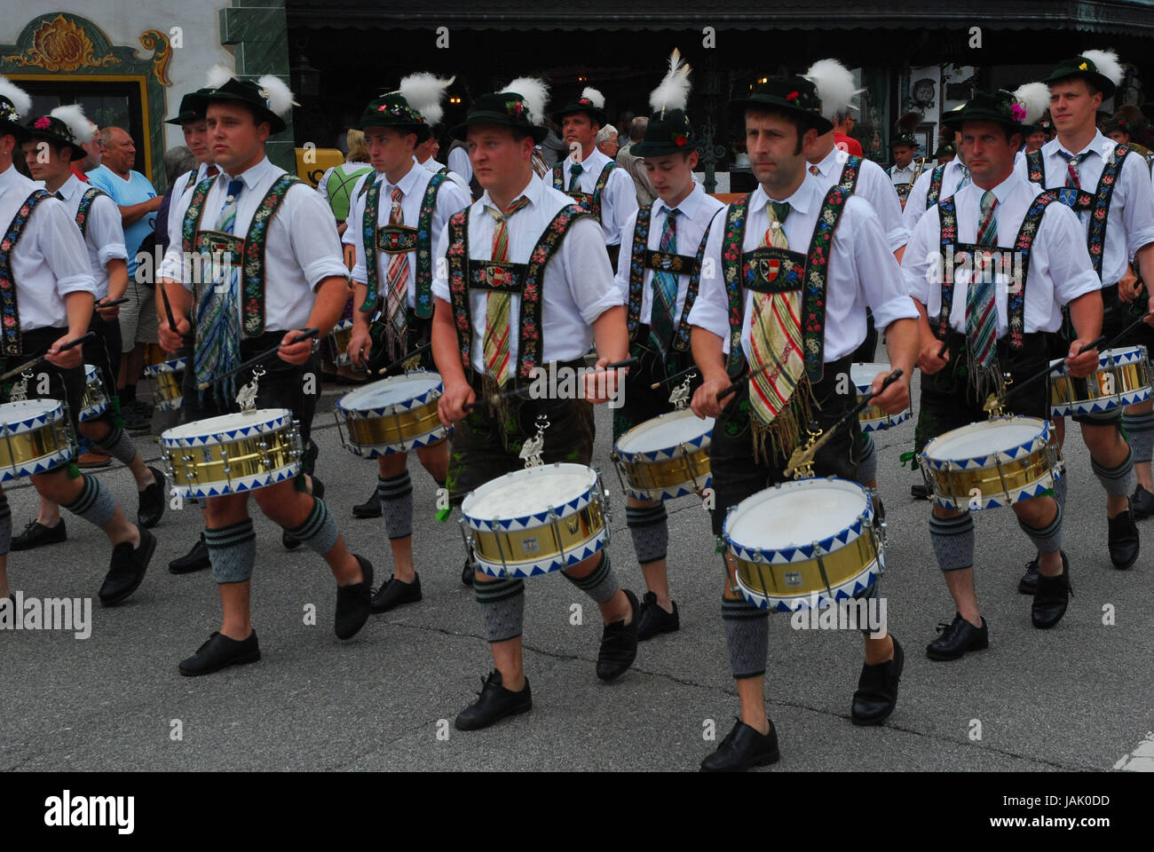Germany,Bavaria,embankment region,festival with traditional costumes ...