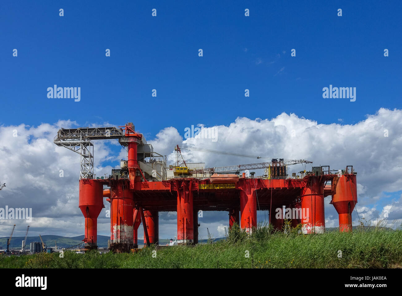 Column Stabilised Accommodation Unit, the Borgholm Dolphin in dock ...