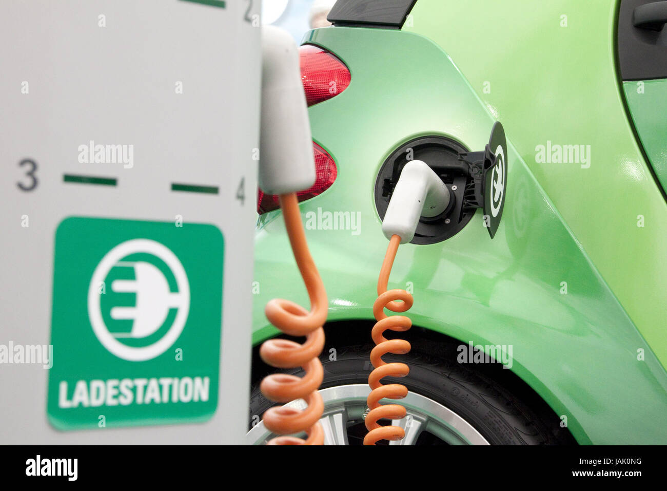 Electric car,current,charge, Stock Photo