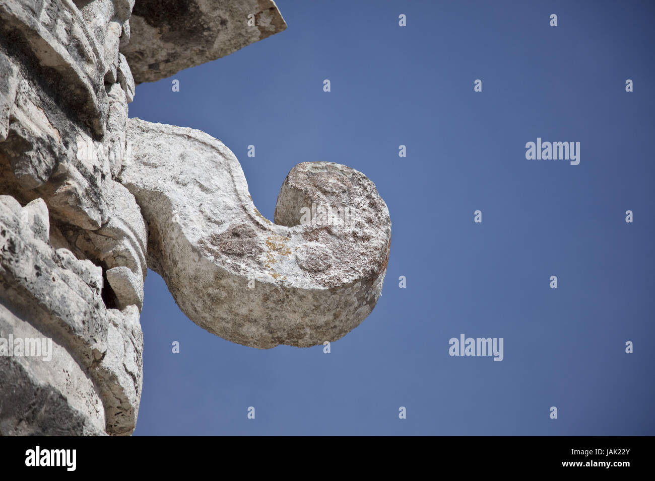 Mexico,Yucatan,Chichen Itza,ruins,Maya,Edificio de read Monjas,Chaac,mask,detail, Stock Photo