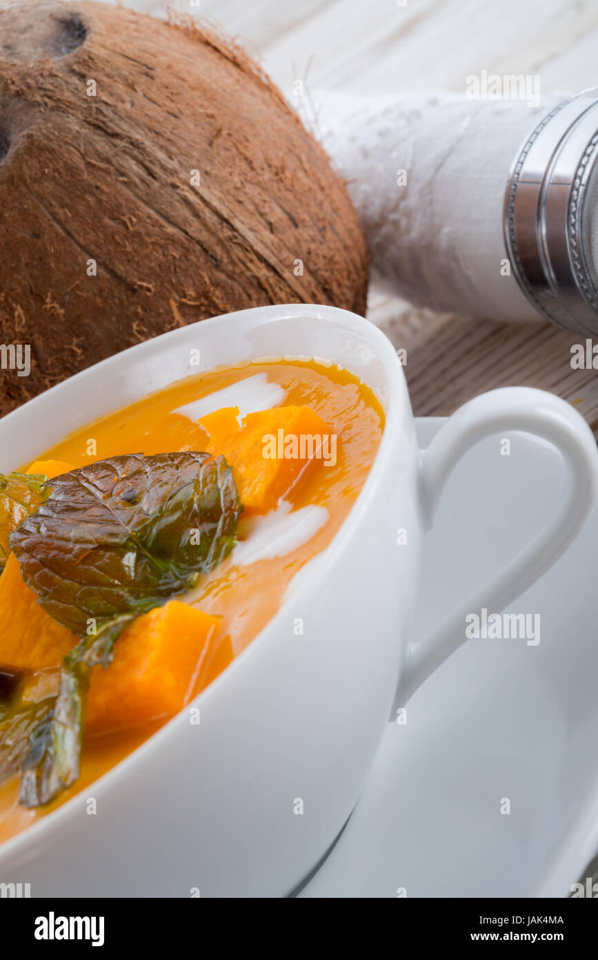 pumpkin soup Stock Photo