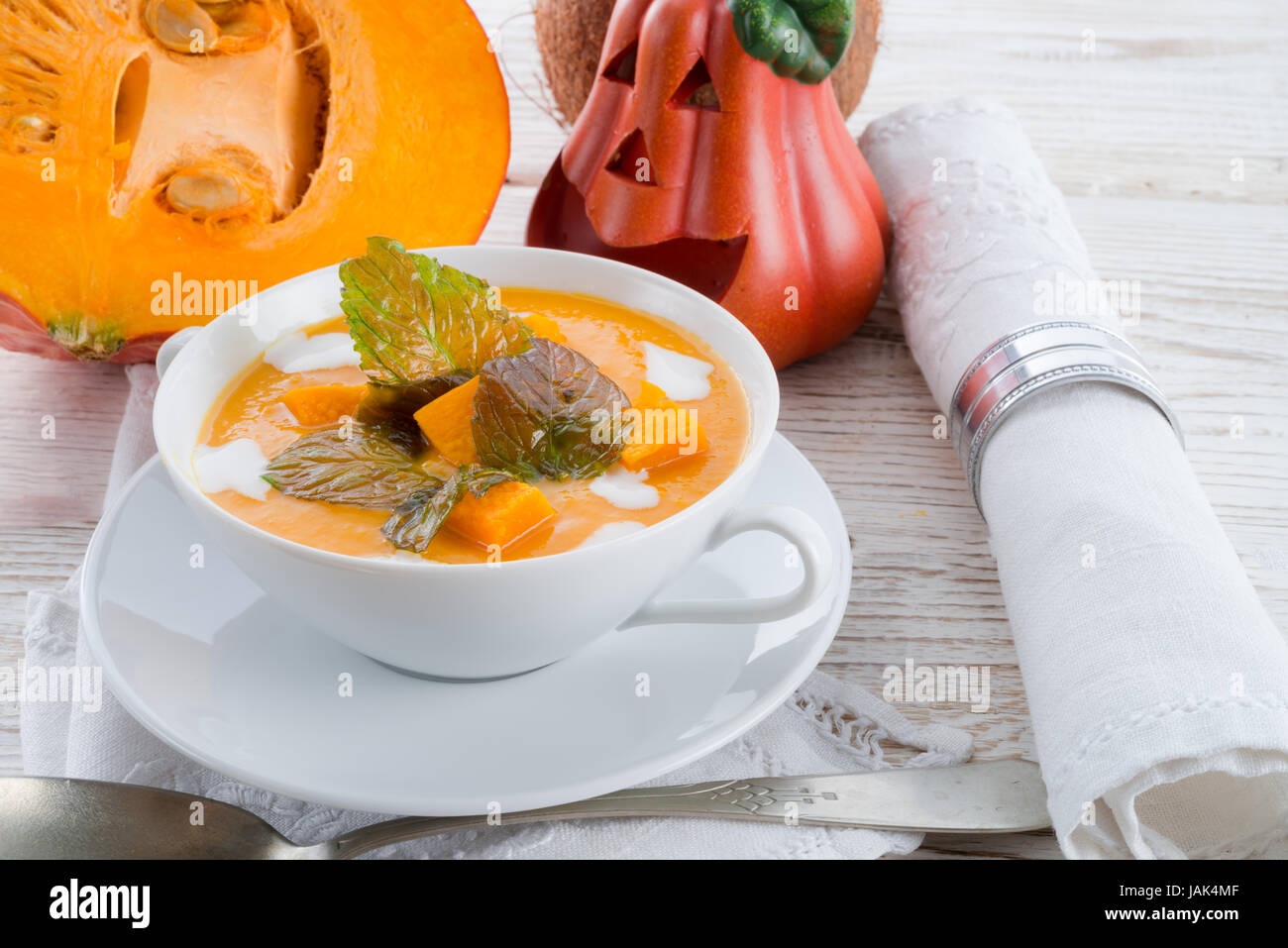 pumpkin soup Stock Photo