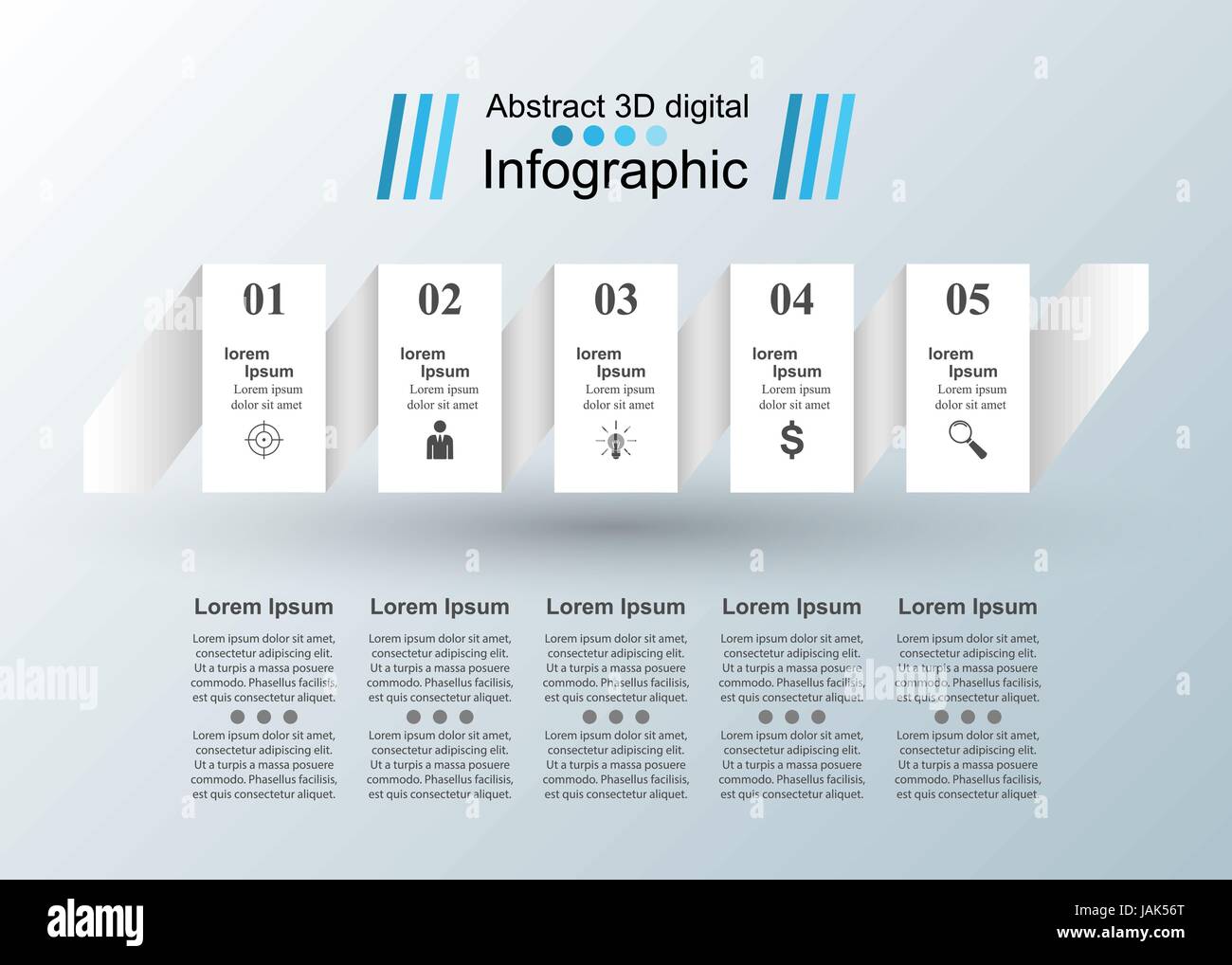 3D infographic design template and marketing icons Stock Vector Image ...