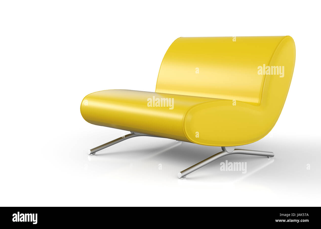 Ergonomischer Designer Sessel Gelb Stock Photo