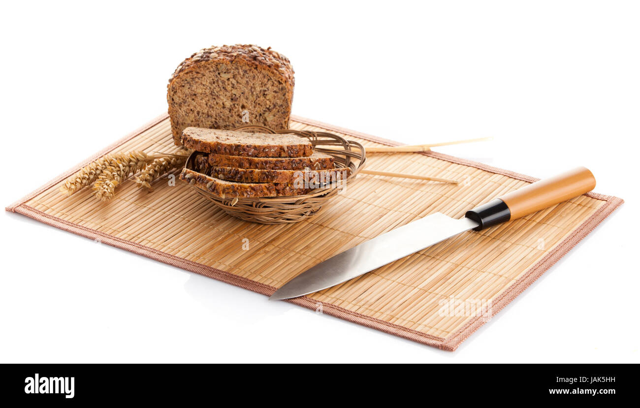 whole grain bread isolated on white background Stock Photo - Alamy