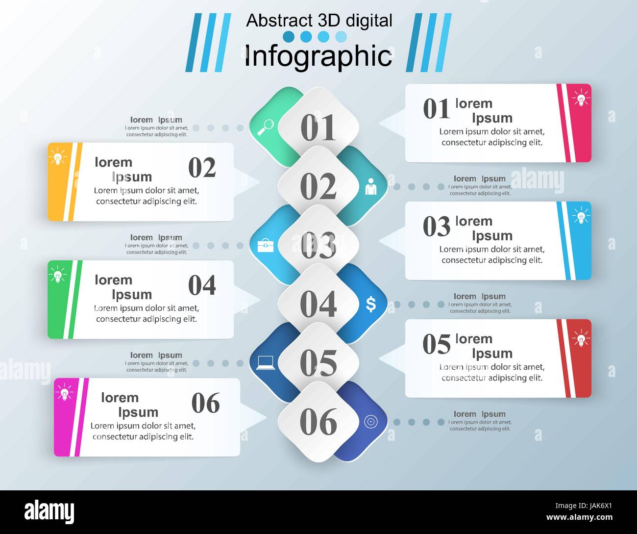 Abstract 3D digital illustration Infographic Stock Vector Image & Art ...