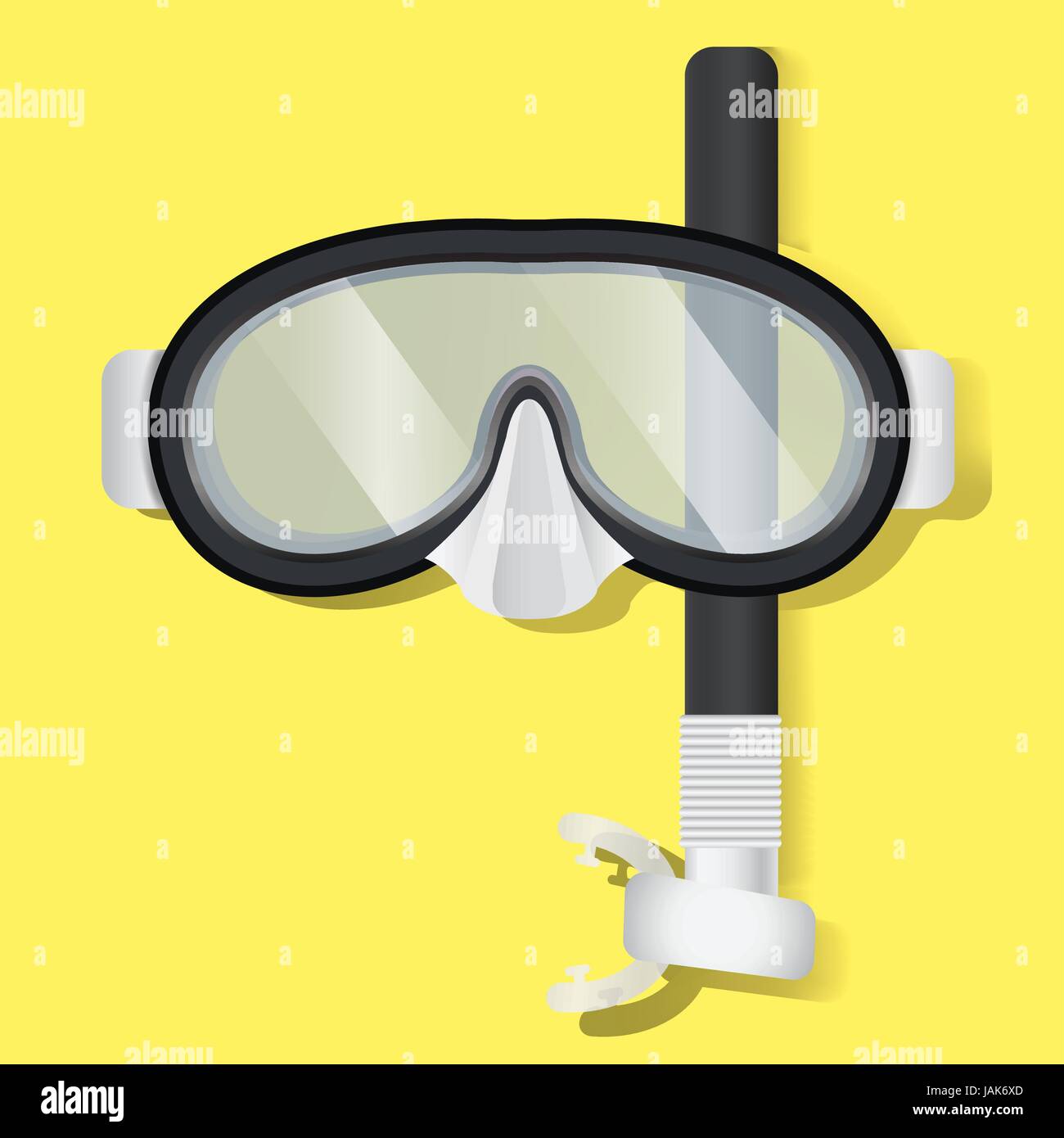 Snorkeling Scuba Mask Diving Equipment Vector Illustration Stock Vector