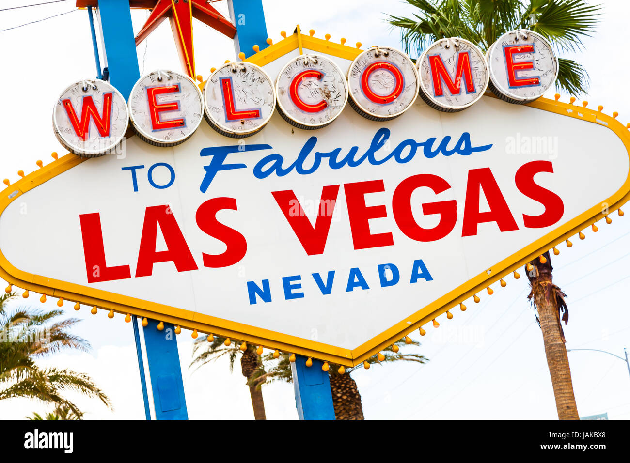 Famous landmark at entrance of Las Vegas City Stock Photo - Alamy