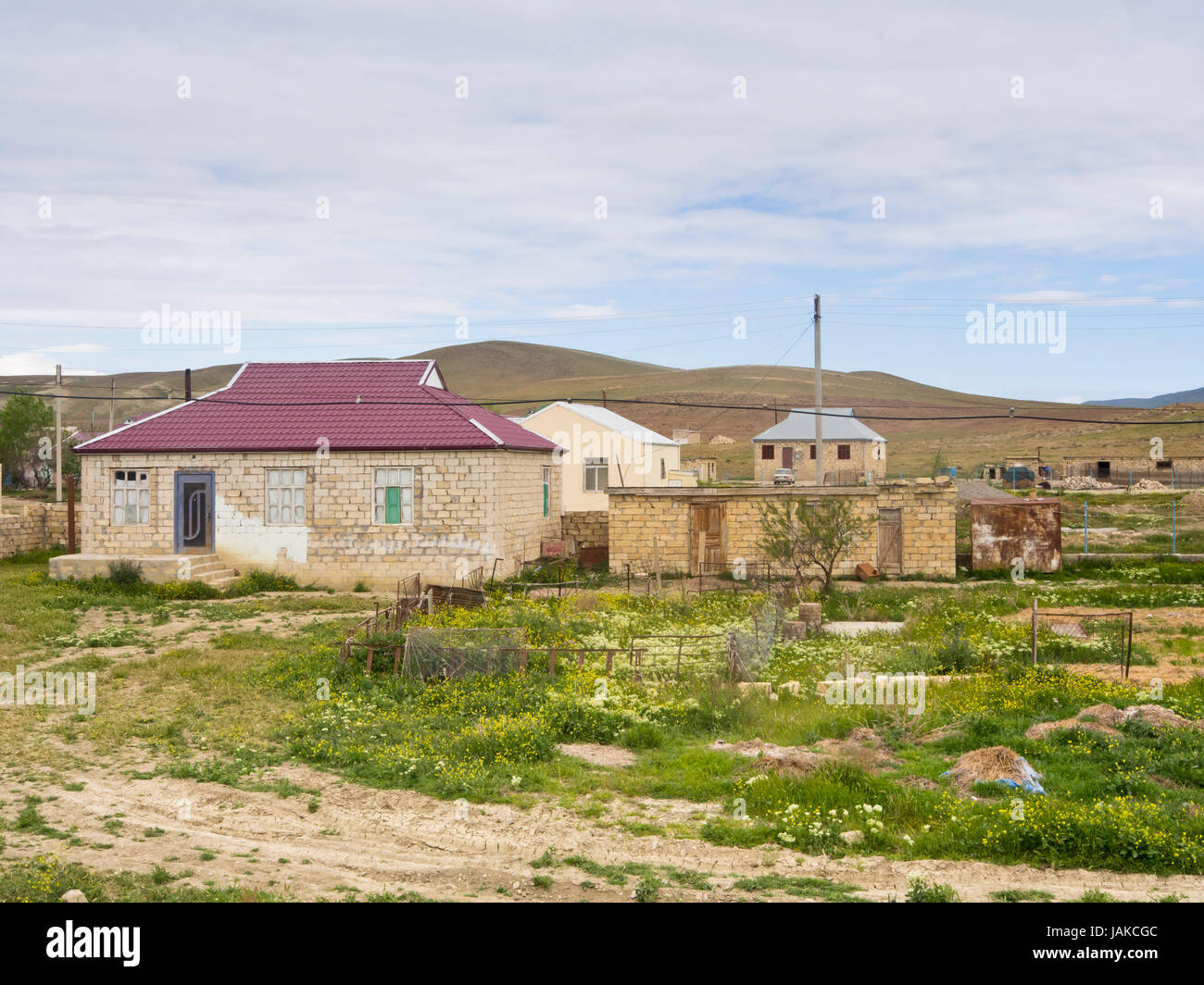 Houses And Homes Near The Village Of Jangi C C9 99ngi One Hour West Of Baku In Azerbaijan Concrete And Sandstone Buildings In An Open Landscape Houses And Homes Near The Village Of Jangi C C9 99ngi One Hour West Of Baku In Azerbaijan Concrete And Sandstone Buildings In An Open Landscape