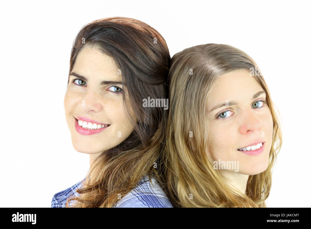 A portrait of two beautiful young women Stock Photo - Alamy