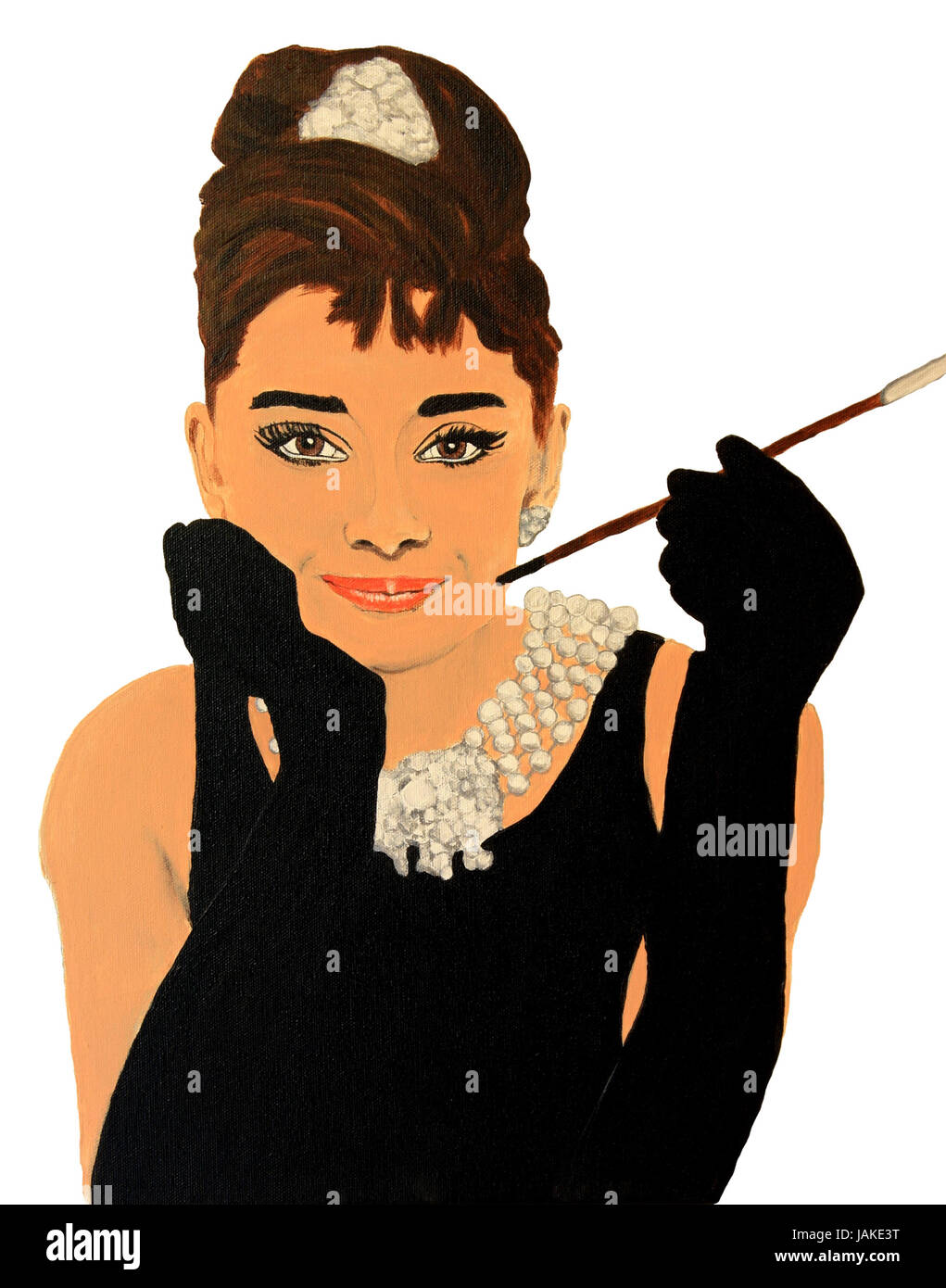 actress with cigarette holder Audrey hepburn cigarette hi-res stock photography and images