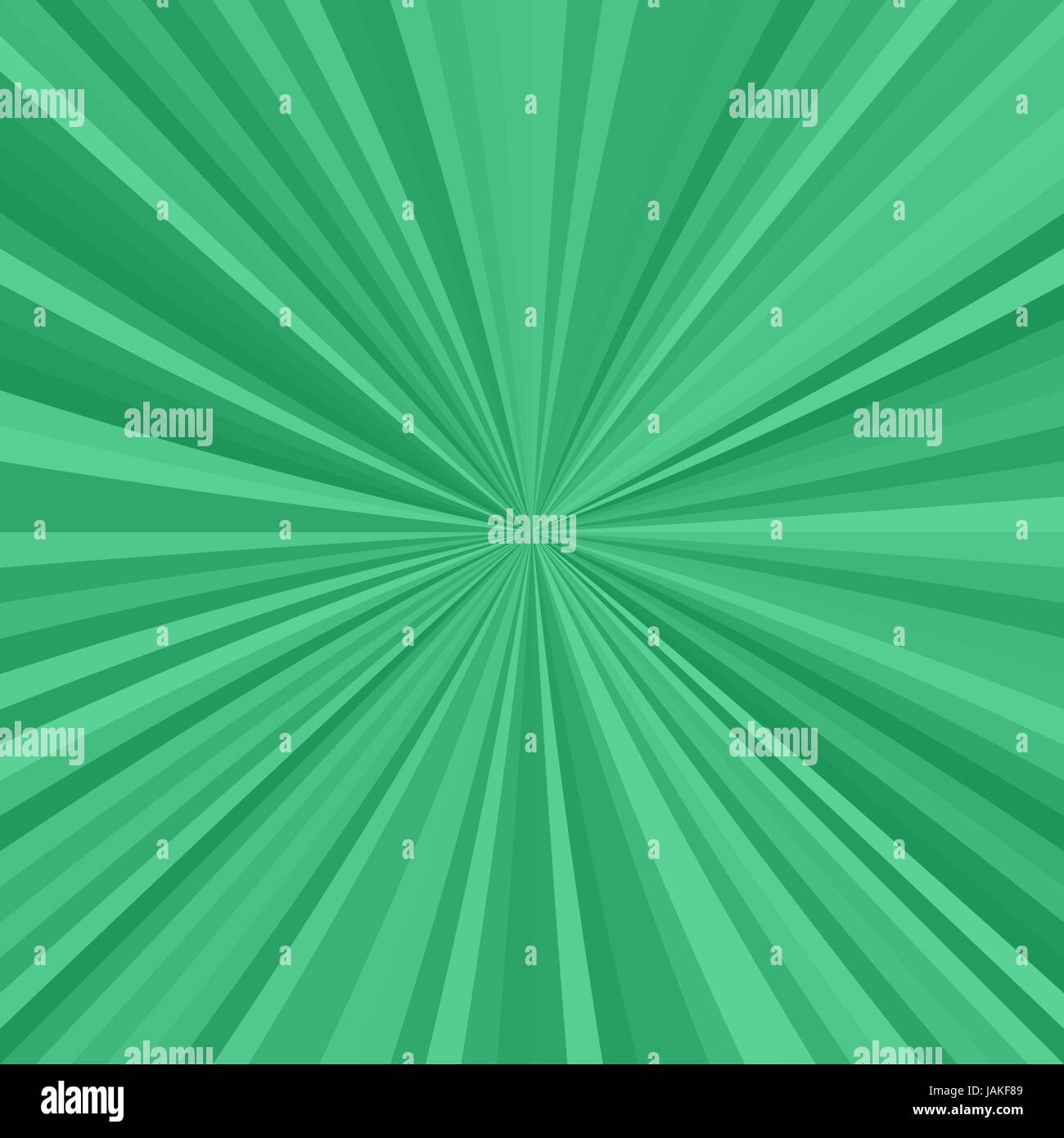 Green explosion background from radial stripes Stock Vector