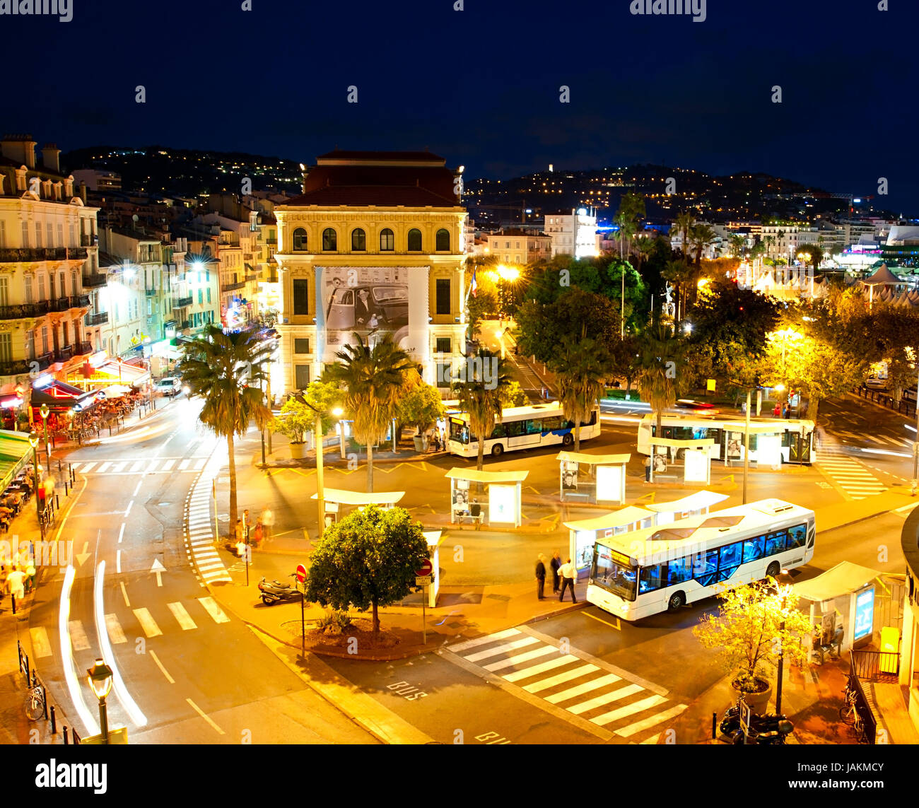 Cannes, France September 15, 2013 Aerial view of city center of