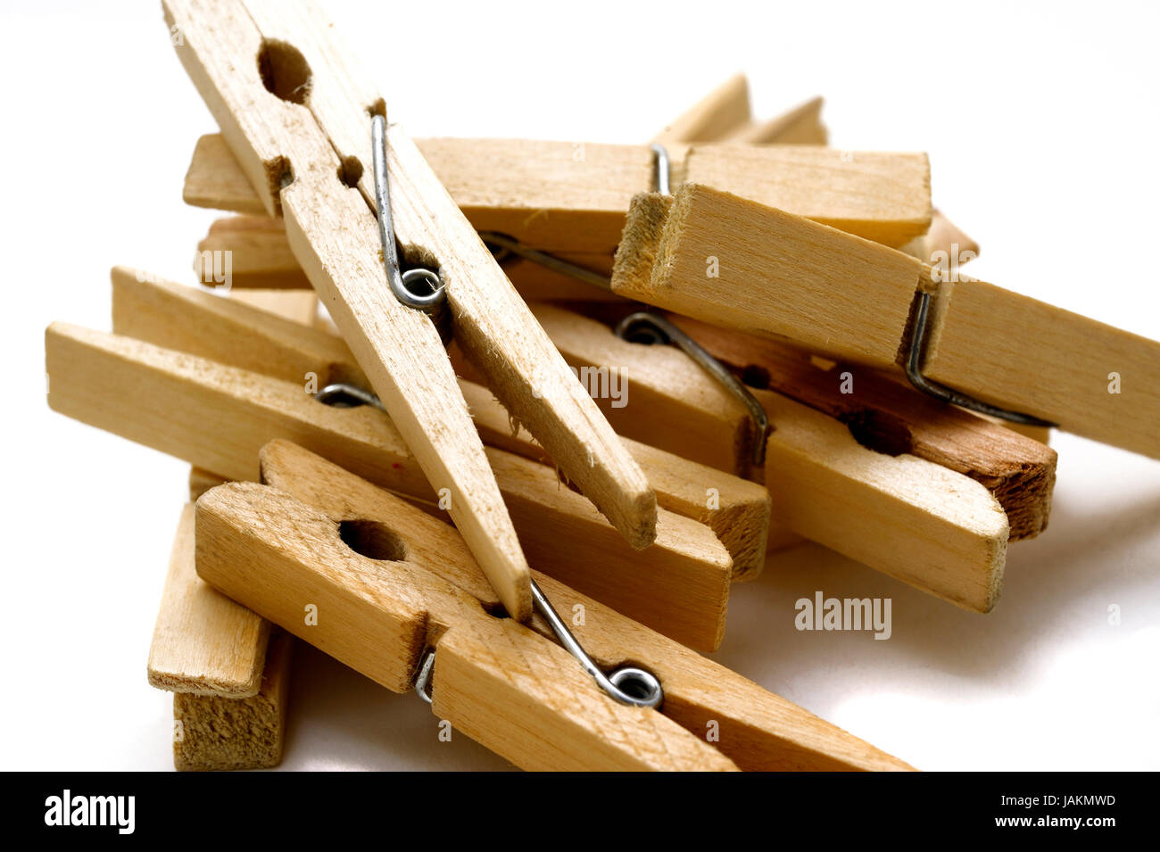 clothes pegs Stock Photo