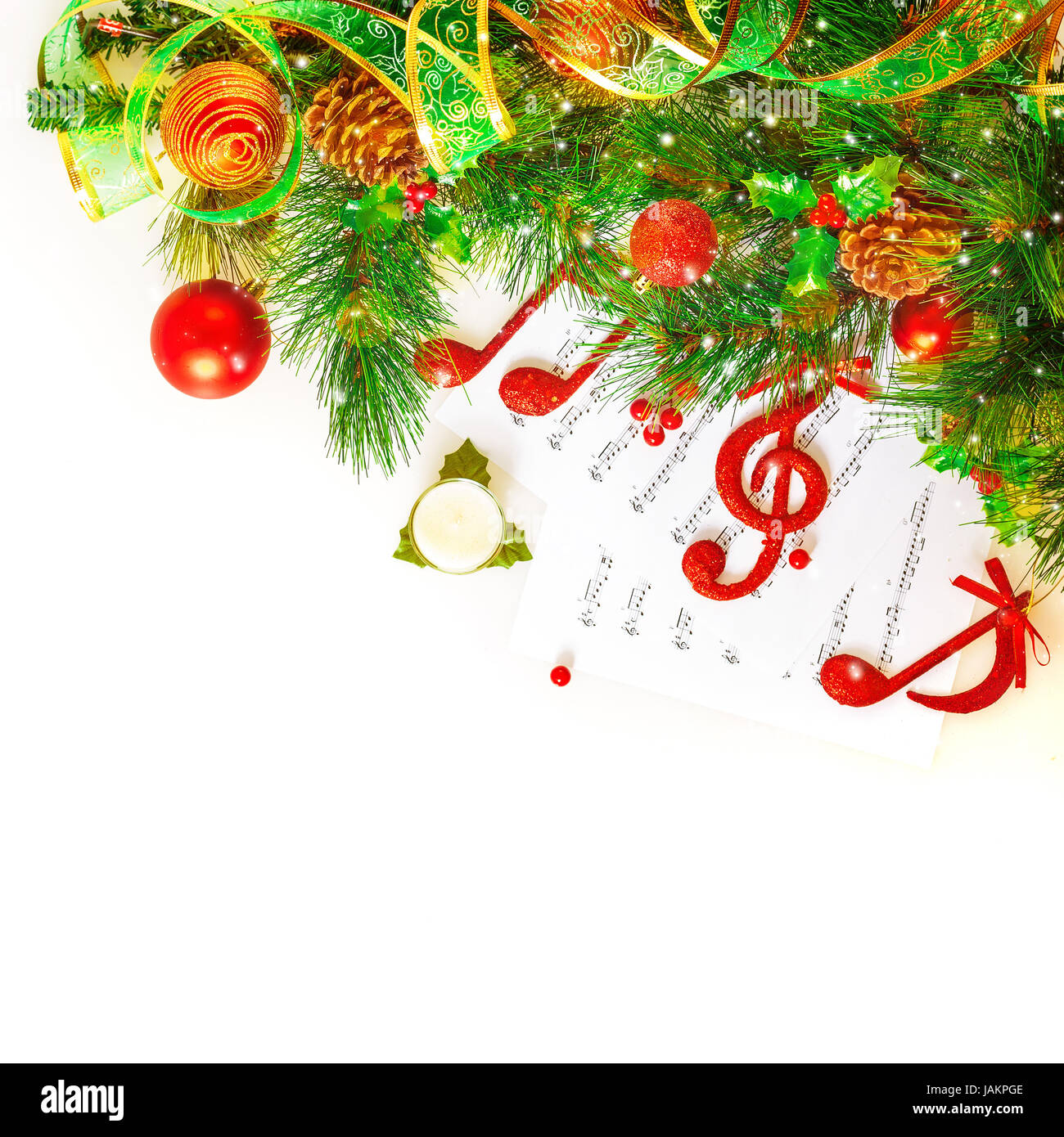 christmas music notes background