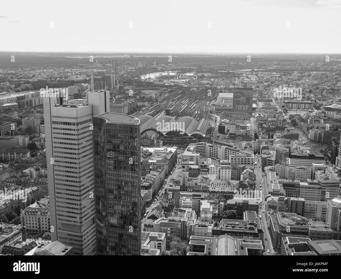 German river main aerial view Black and White Stock Photos & Images - Alamy